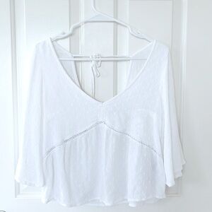 Holister White Blouse Size M
